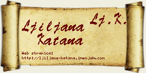 Ljiljana Katana vizit kartica